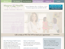 Tablet Screenshot of magnahealth.ca